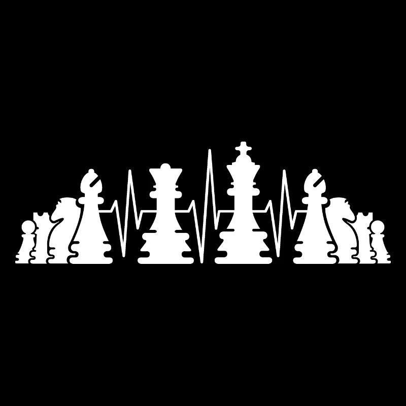 Chess pieces, chess player, heartbeat, pulse, icon