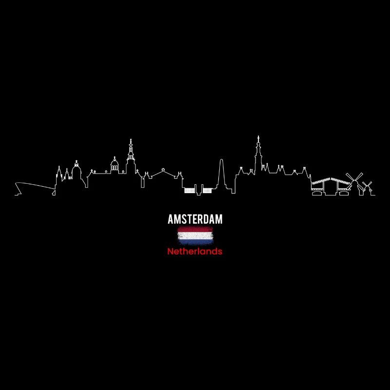 Skyline Amsterdam Herzschlag