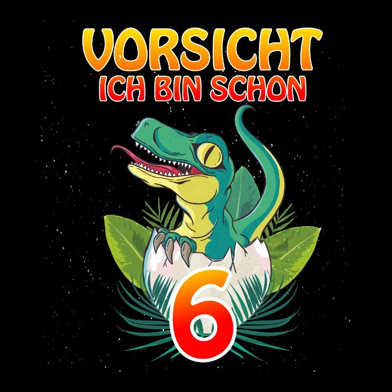 Kinder Geburtstag Ich bin schon 6 T-Rex & Dino