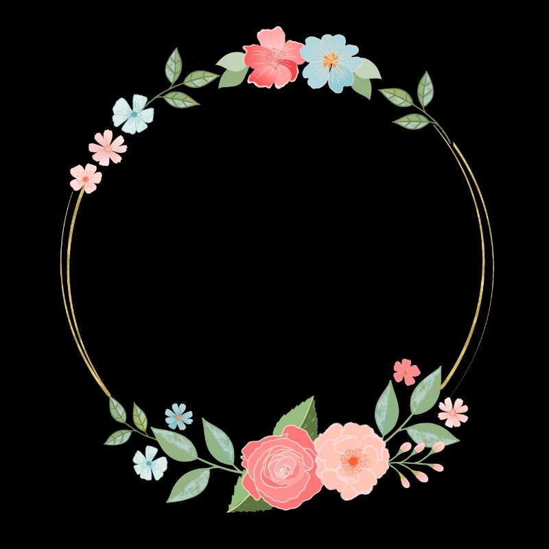 Flower wreath. modern. Customizable as a gift