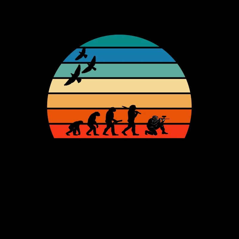 retro vintage sunset evolution PAINTBALL