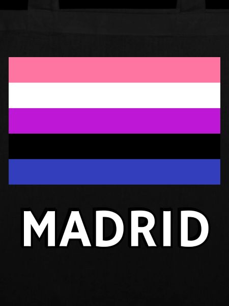 Genderfluid Pride Flagge Madrid