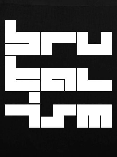 Brutalismus-Blocktypografie