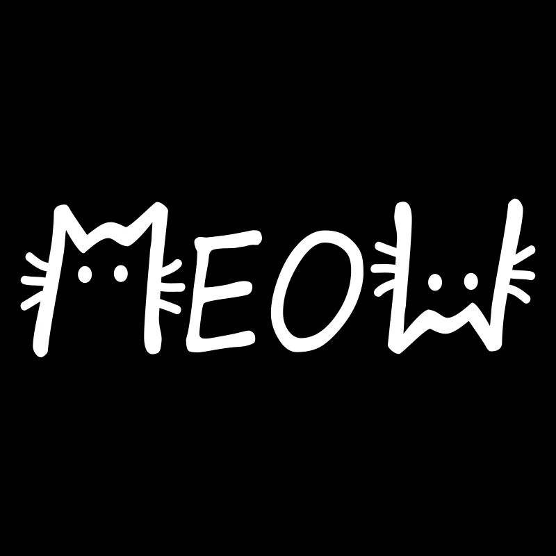 Couleur de motif de chat mignon chat meow chat librement sélectionnable