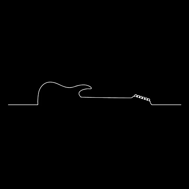 Guitar Minimal line drawing