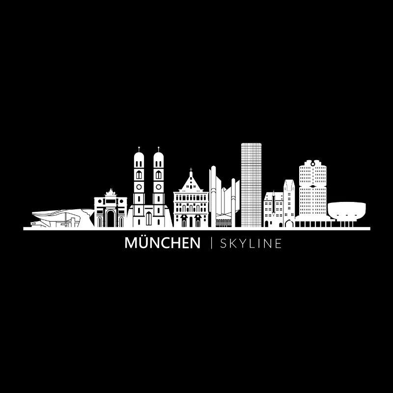Munich landmarks skyline gift