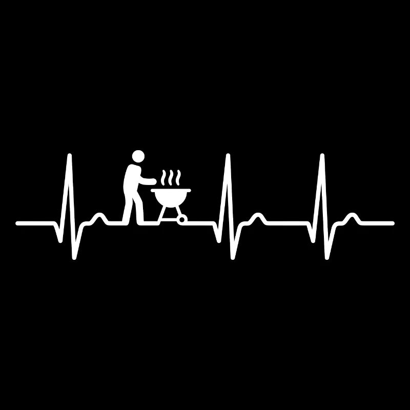 ECG curve - heart curve - pulse - grilling