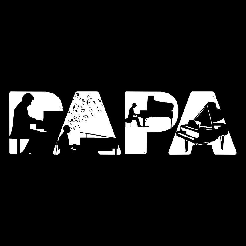 Papa Piano Player Musical Dad Keyboardist