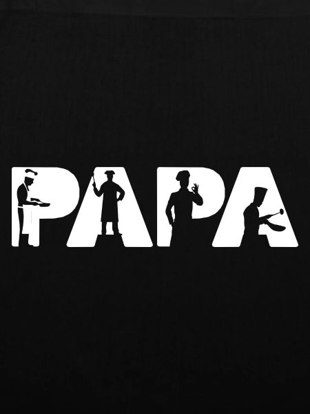 Papa Cook Chef Silhouette Stolze Vaterschaft
