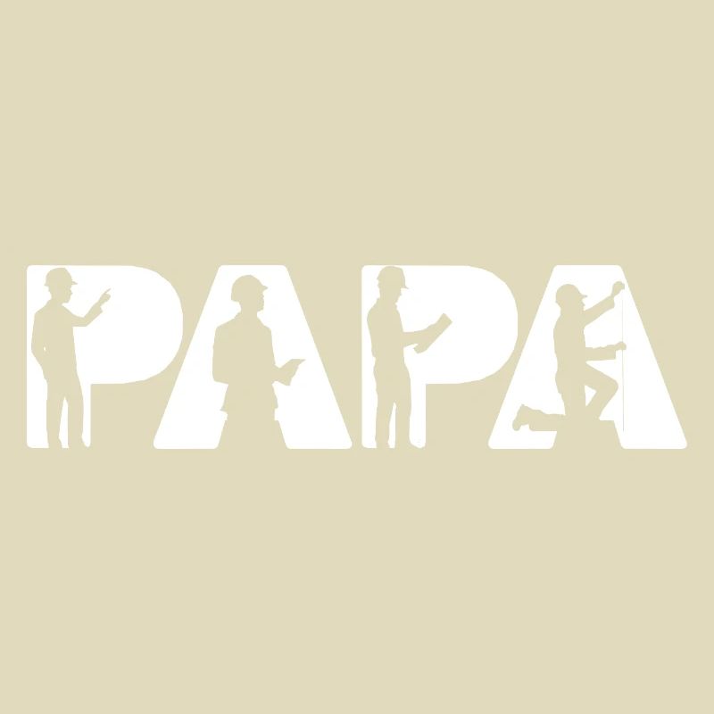 Papa Engineer Bau-Silhouetten