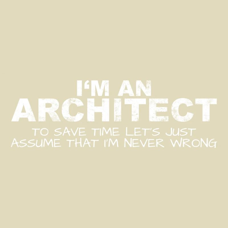 Architect Never Wrong Save Time Funny