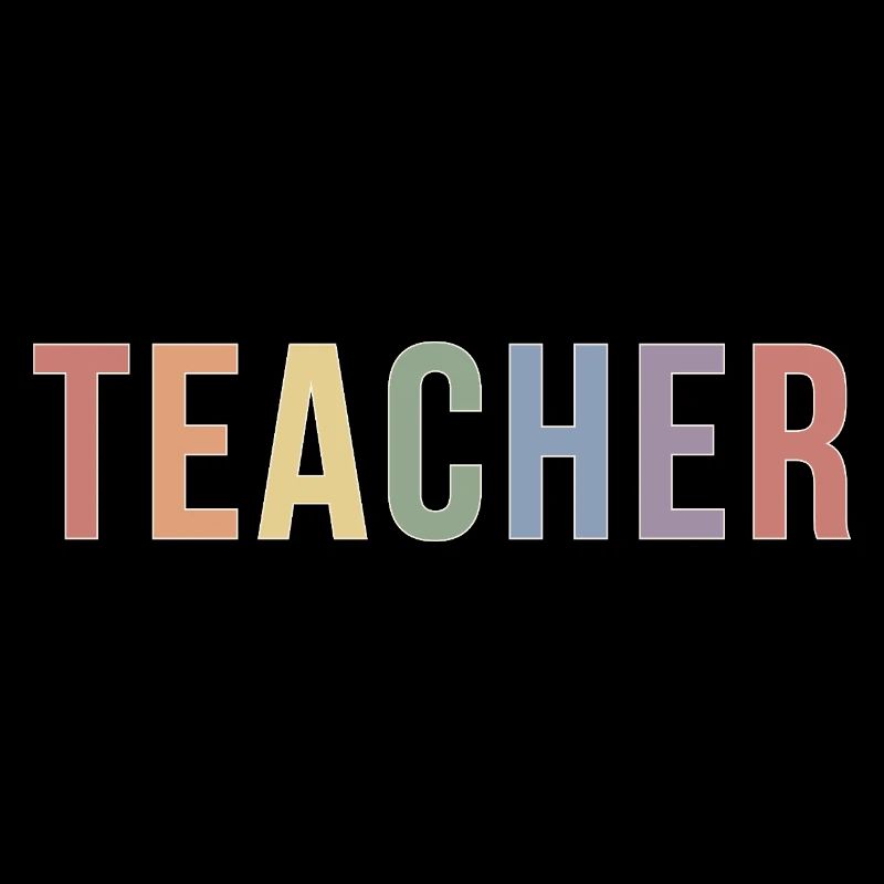 Soft Pride Teacher Typography Design in 90s look