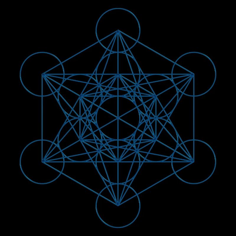 Metatron's Cube - blue