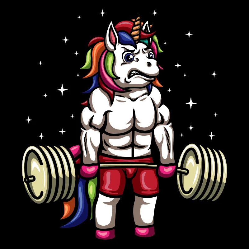 Einhorn Gewichtheber