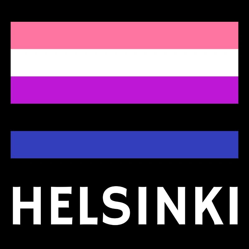 Genderfluid Pride Flagge Helsinki