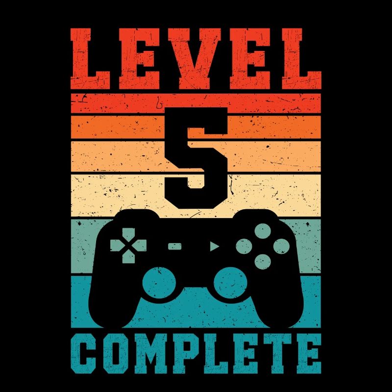 5th Birthday Level 5 Complete 5 Years Gamer