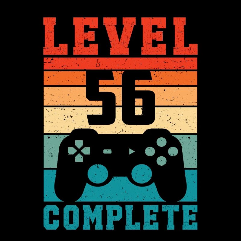 56th Birthday Level 56 Complete 56 Years Gamer