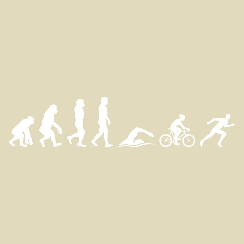 Swim Bike Run Triathlon Triathlete Evolution Funny