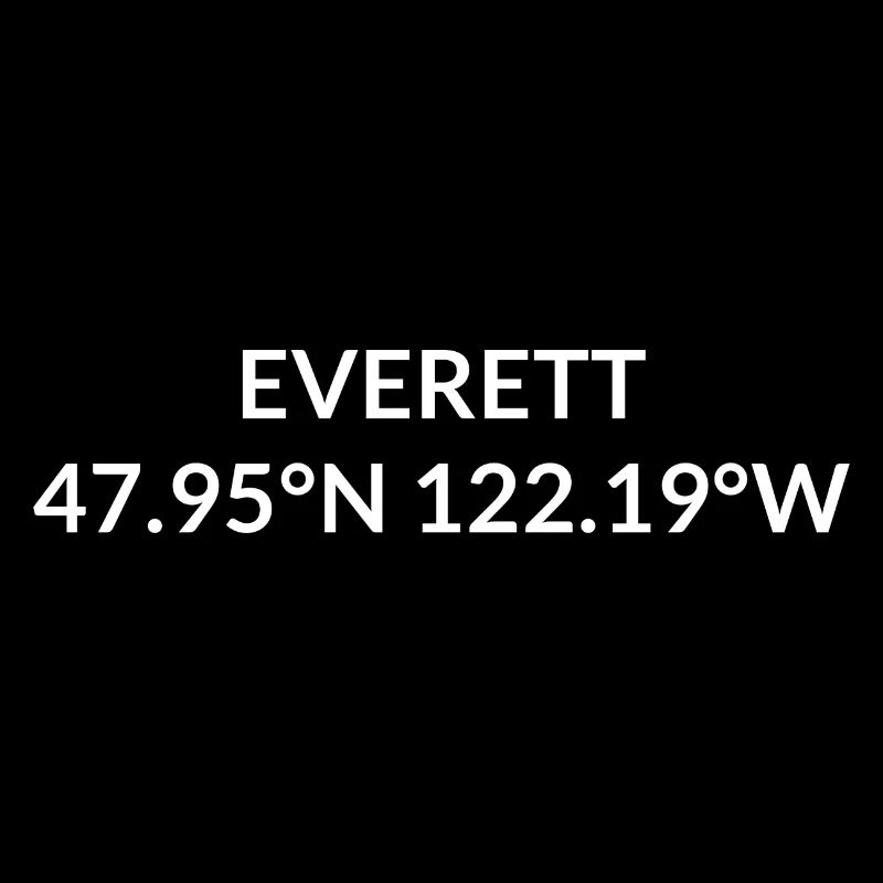 Everett, Washington, États-Unis, Coordonnées