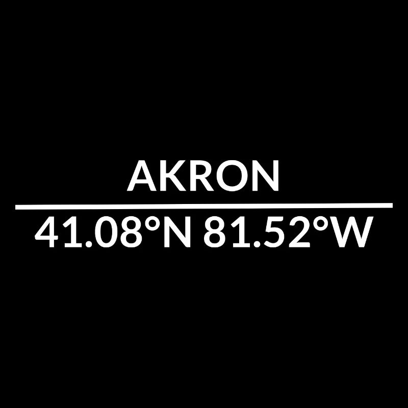 Akron, Ohio, USA Coordinates