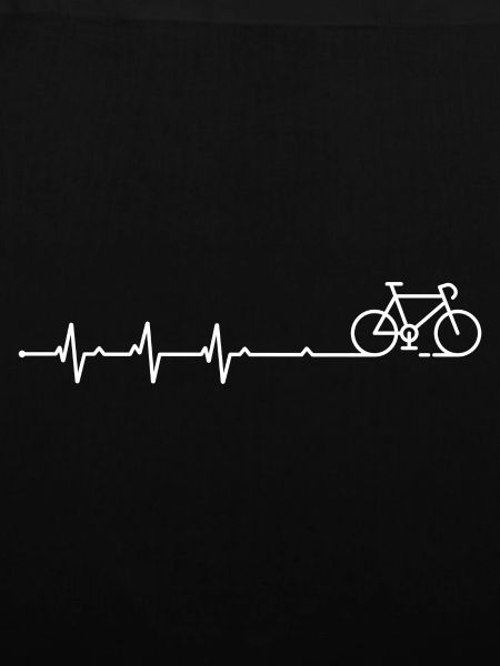 Heartbeat Bicycle Line Art