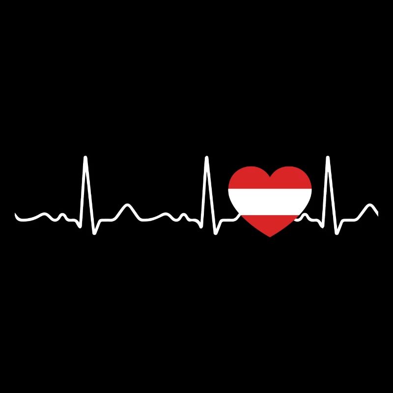 Austria - Heartbeat, pulse, heartline, ECG