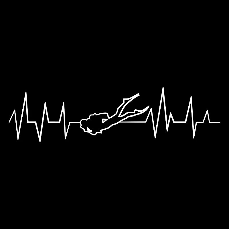 Diver diving heartbeat ECG