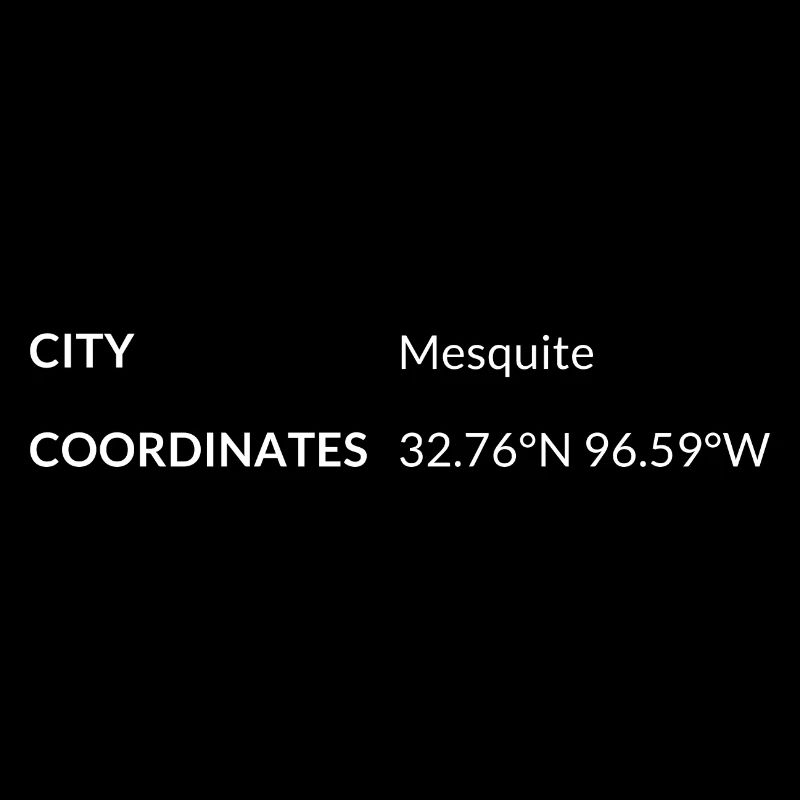 les coordonnées de Mesquite, Texas, États-Unis