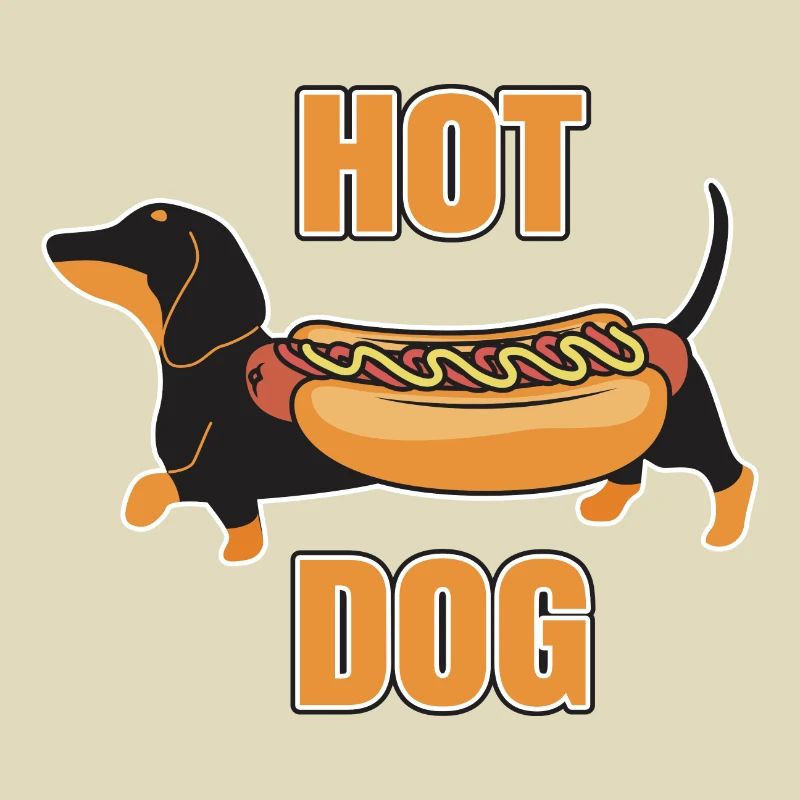Conception drôle de teckel de hot-dog