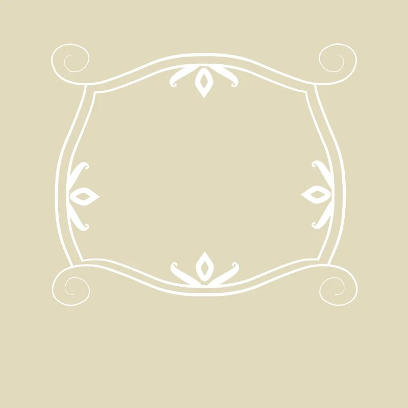 White Elegant Frame with Decoration
