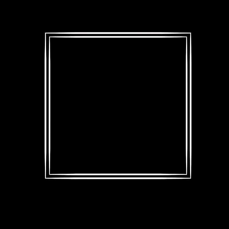 Frame Thin Line Strokes White
