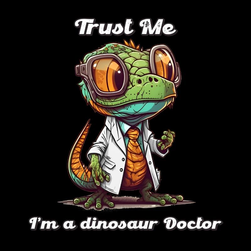 A small dinosaur dressed as a doctor, a nice gift.