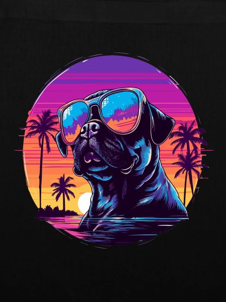 Retro Pug Dog