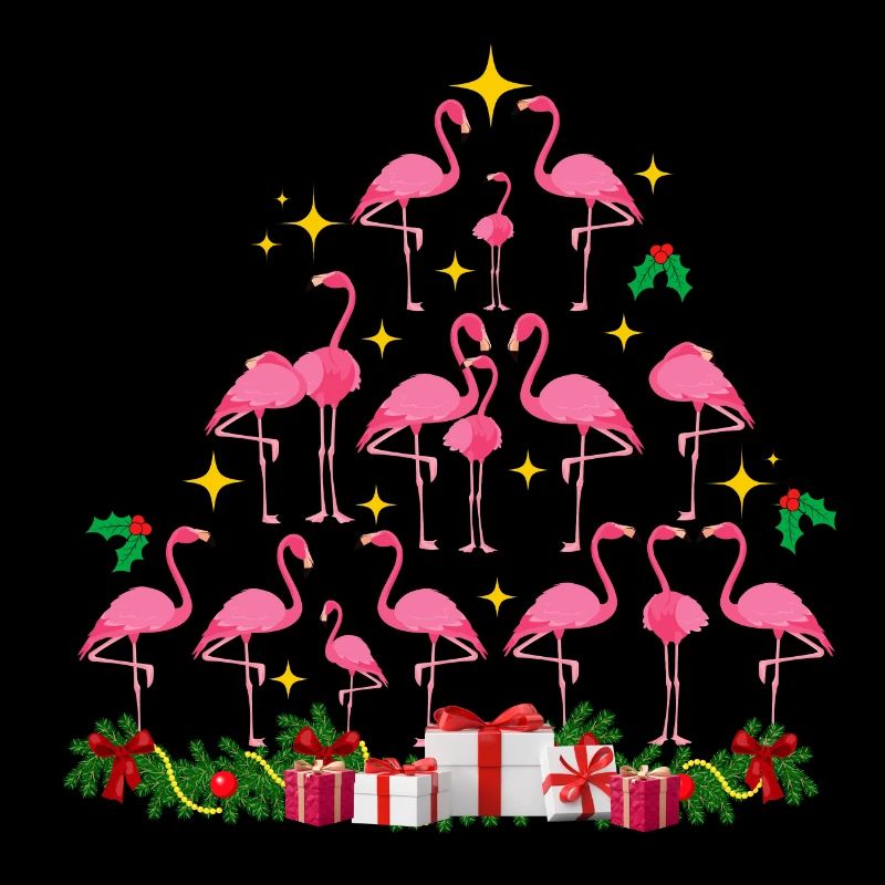 Flamingo Weihnachten. Weihnachtsgeschenk