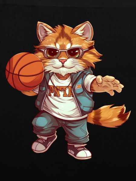 coole Basketball Katze