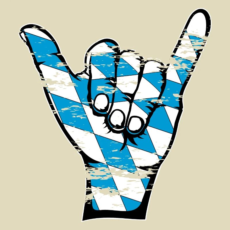 Drapeau de la Bavière Symbole de surf utilisé