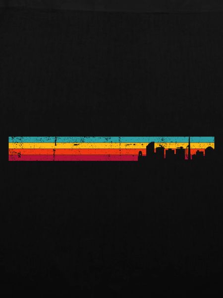 Retro Skyline Sunset Stripes