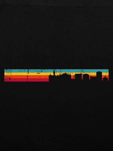 Sunset Skyline Gradient Silhouette