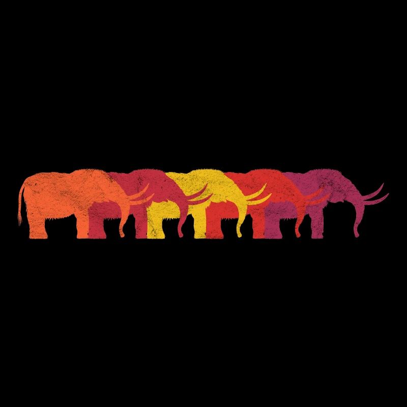 Mammut Mammute Elefant Elefanten Retro Geschenk