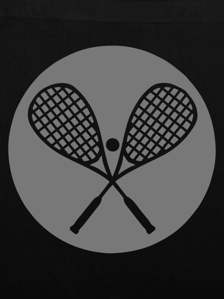 squash logo racket