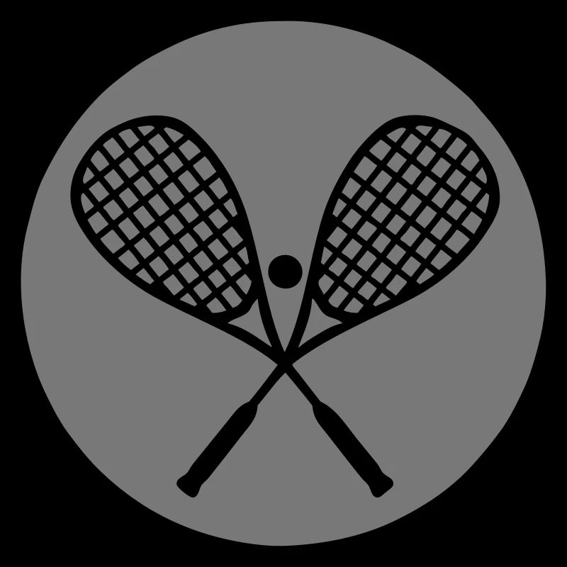squash logo racket