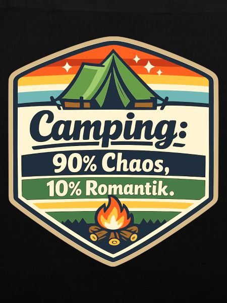 Camping Chaos Romantik Schild