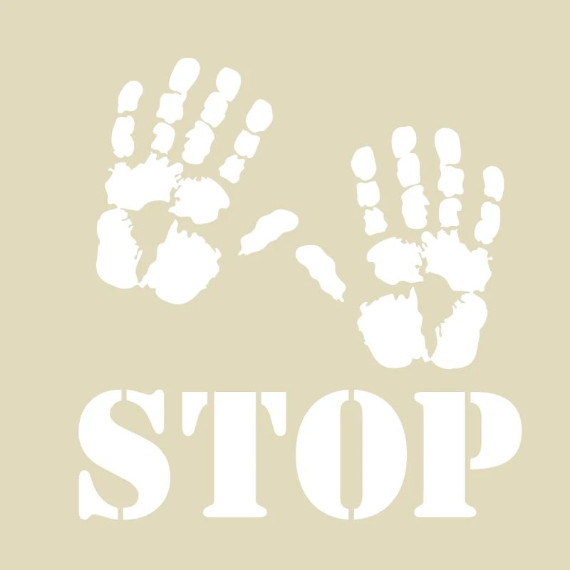 Stop - Handabdrücke