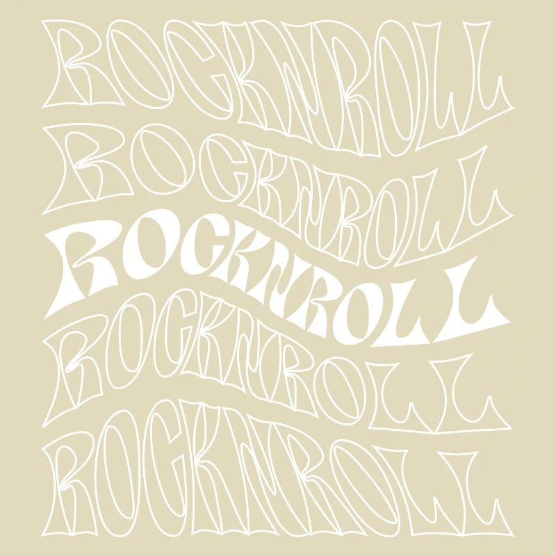 Psychedelic RocknRoll Wavy Typography
