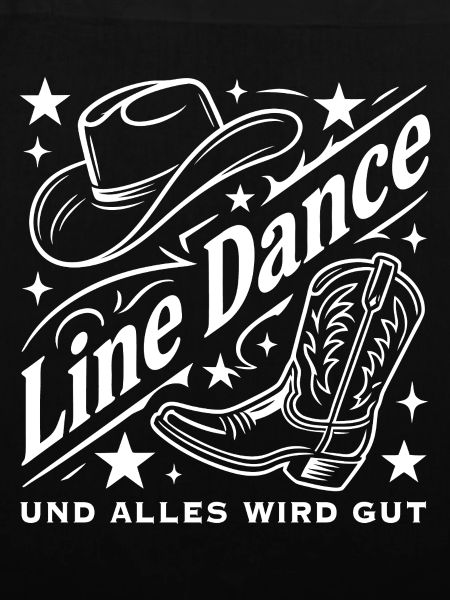 Line Dance Cowboyhut Stiefel Grafik