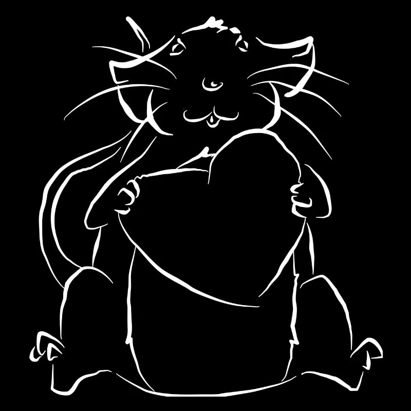 Rat Dumbo Stylized Heart