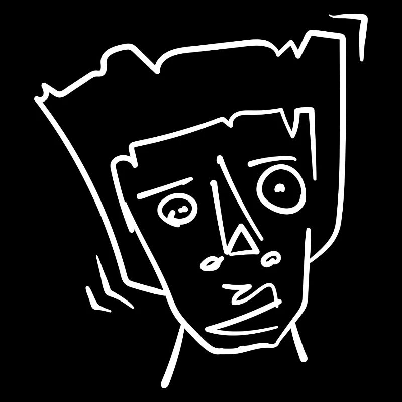 Visage abstrait Beyond 3 White
