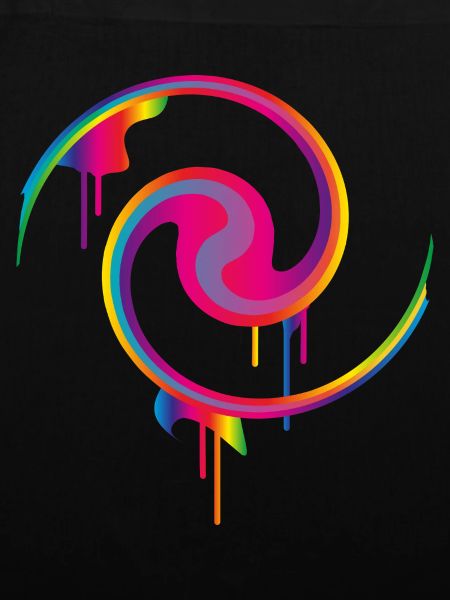 Bunter Graffiti-Farbstrudel mit Tropfeffekt