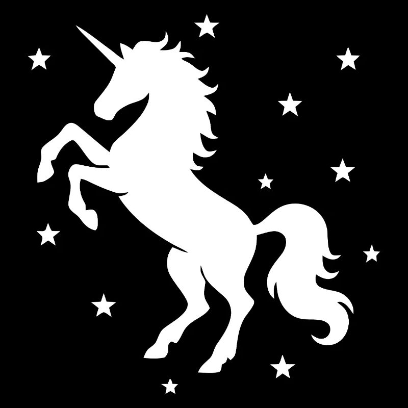 Mystisches Einhorn Nachthimmel Design