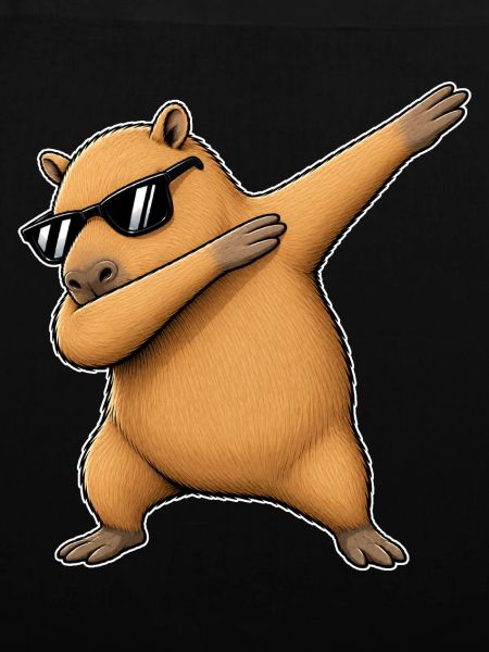 Dabbing Capybara mit Sonnenbrille